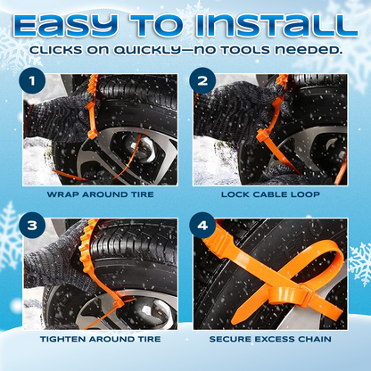 2026 Winter Hot Sale🔥 Universal Anti-skid Nylon Tire Chains
