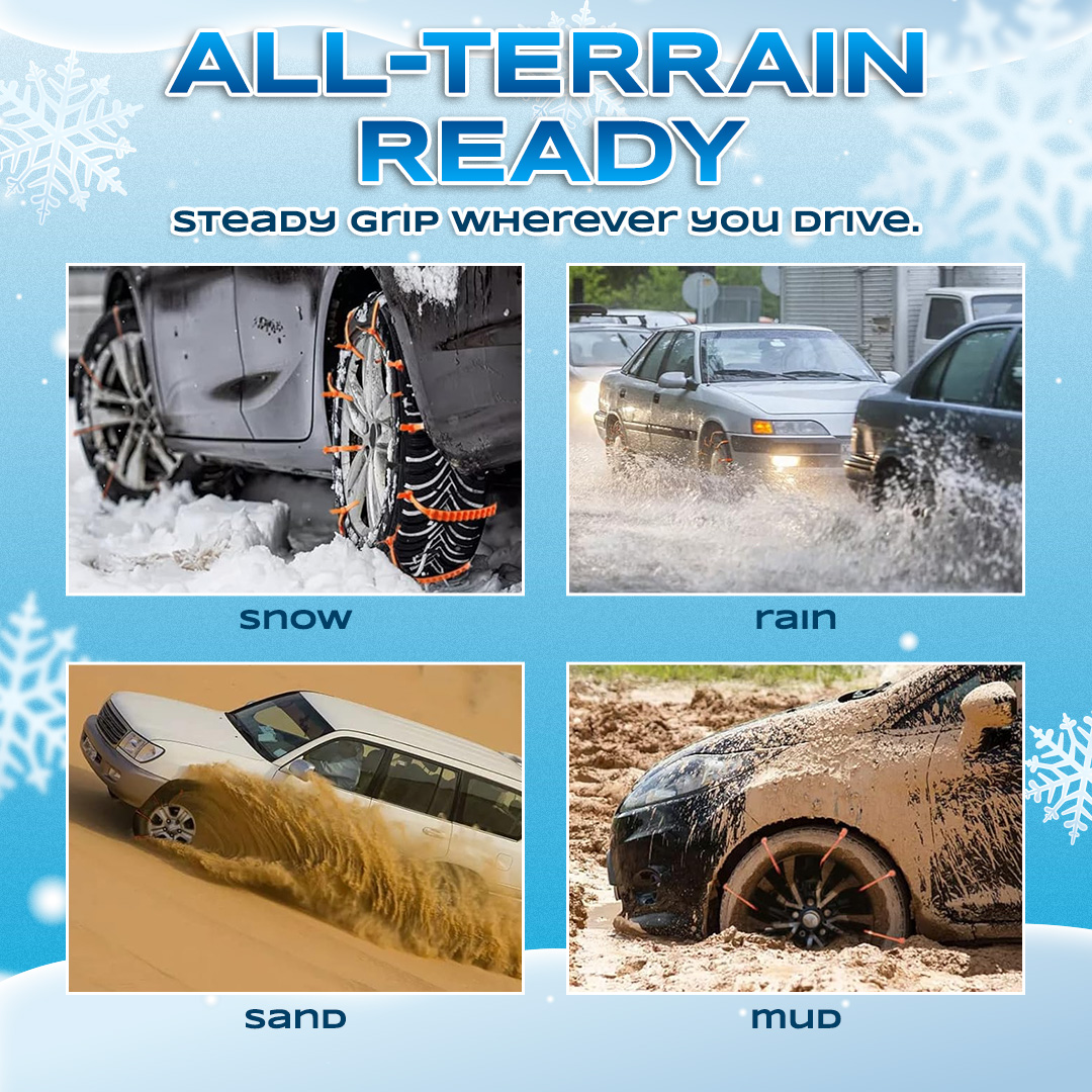 2026 Winter Hot Sale🔥 Universal Anti-skid Nylon Tire Chains