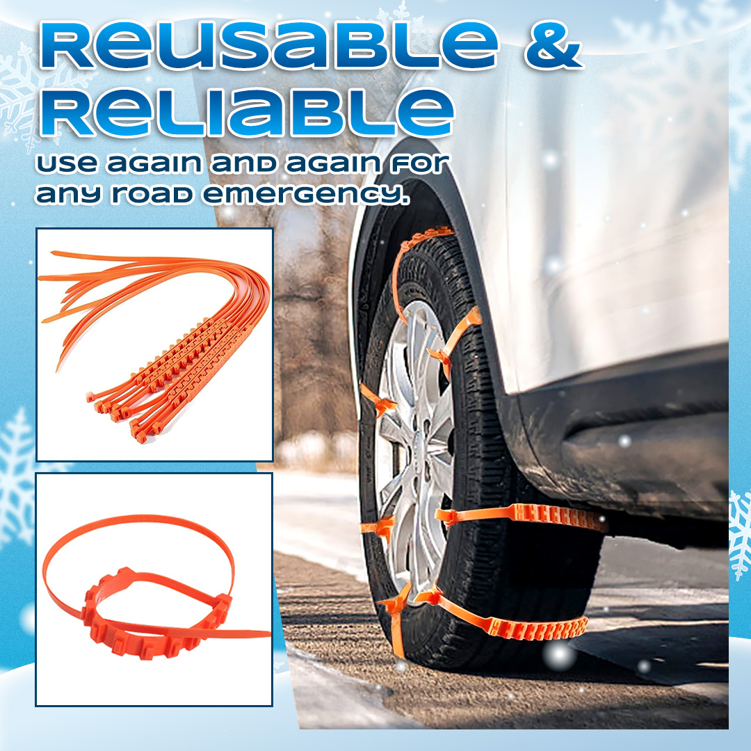 2026 Winter Hot Sale🔥 Universal Anti-skid Nylon Tire Chains