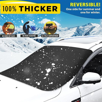 Windshield Savior: Magnetic Snow & Sun Shield - Ice-Free in Seconds! ❄️