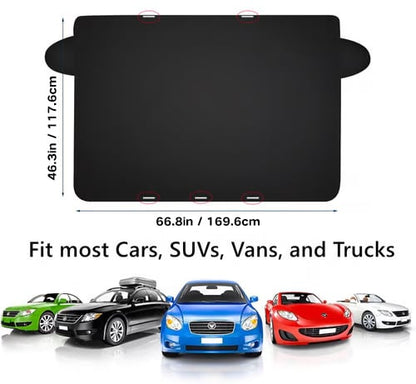 Windshield Savior: Magnetic Snow & Sun Shield - Ice-Free in Seconds! ❄️