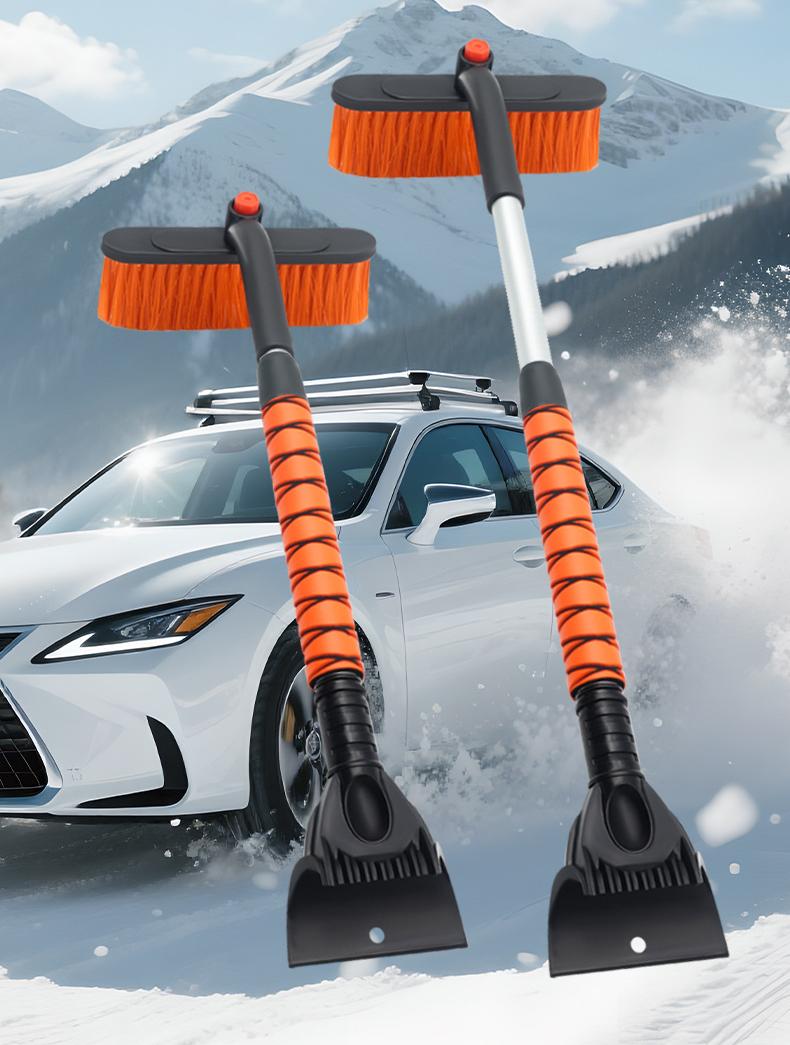 Last Day 49% OFF: Heavy-Duty Extendable Snow Brush & Ice Scraper ❄️