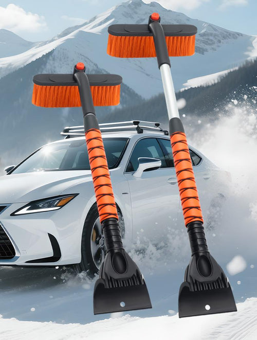 Last Day 49% OFF: Heavy-Duty Extendable Snow Brush & Ice Scraper ❄️