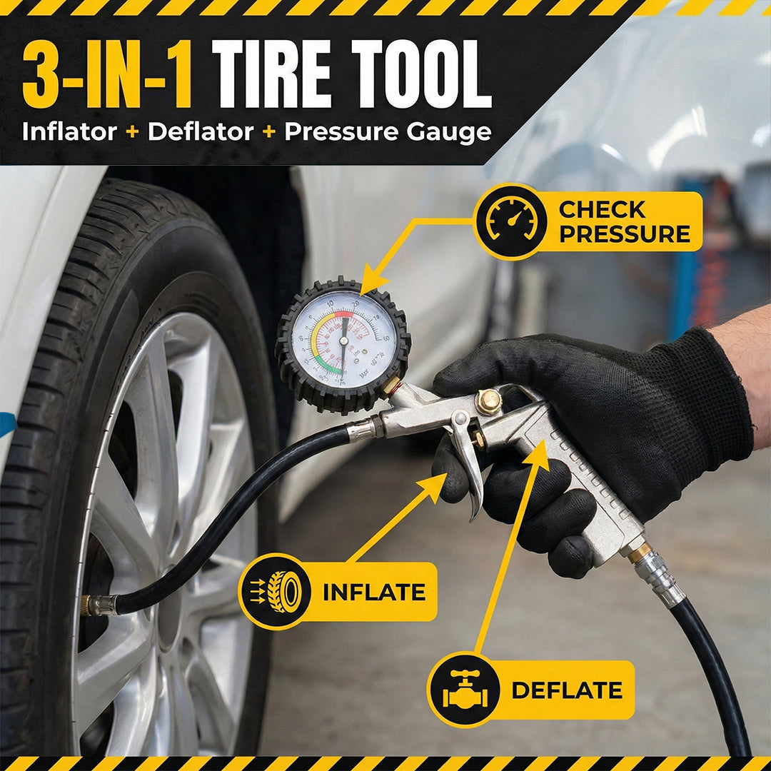 Pro-Grade 2-in-1 Digital Tire Pressure Gauge & Inflator