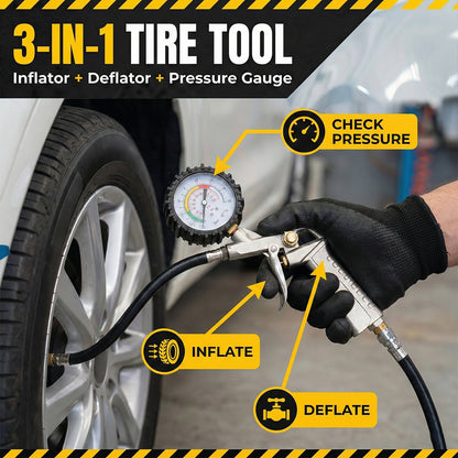 Pro-Grade 2-in-1 Digital Tire Pressure Gauge & Inflator