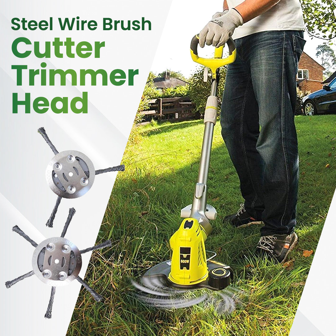 Heavy-Duty Steel Wire Trimmer Head for Cordless Weed Trimmers