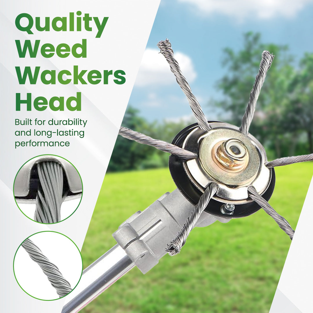 Heavy-Duty Steel Wire Trimmer Head for Cordless Weed Trimmers