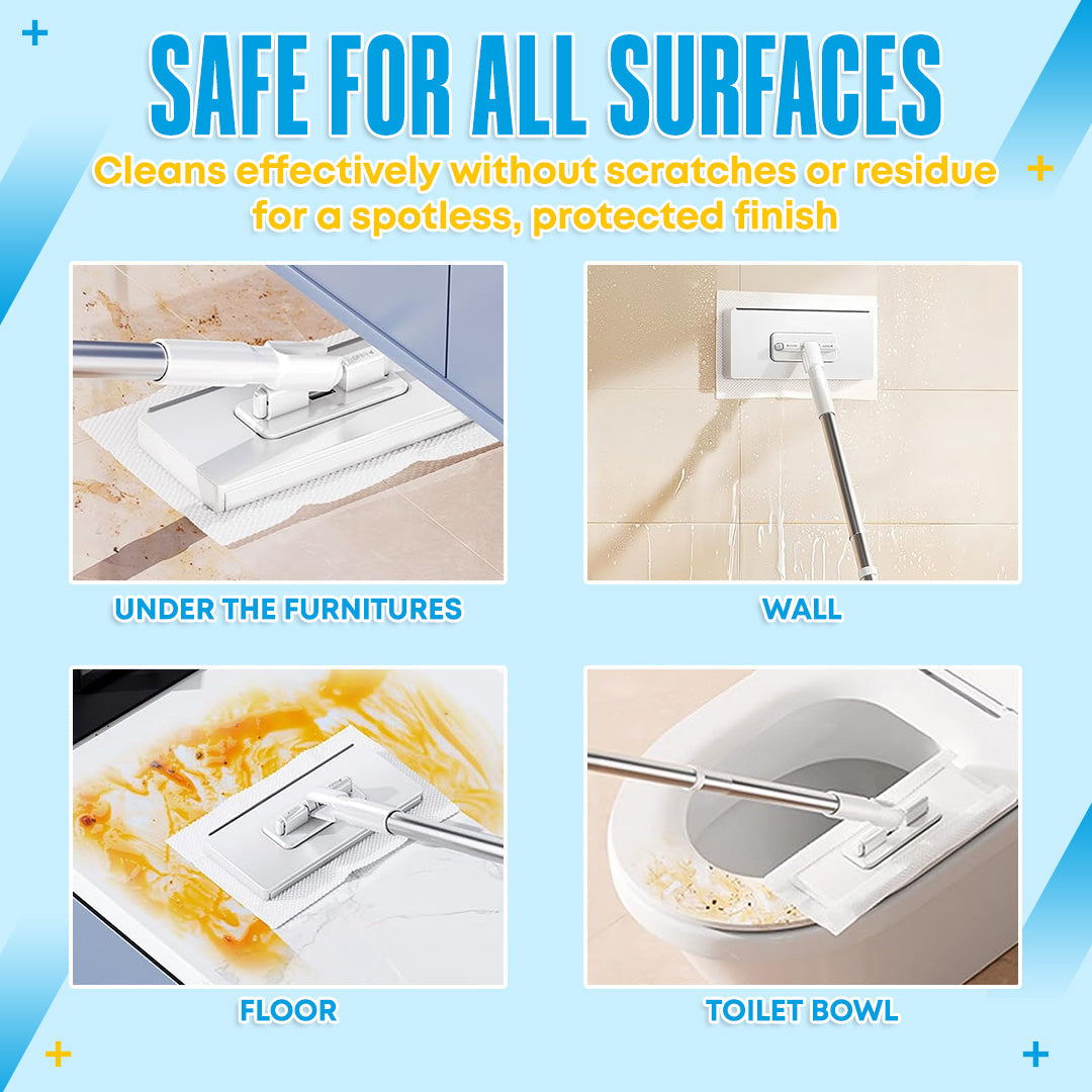 Last Day: 50% OFF – Disposable Dust Mop with 4 Reusable Cloths