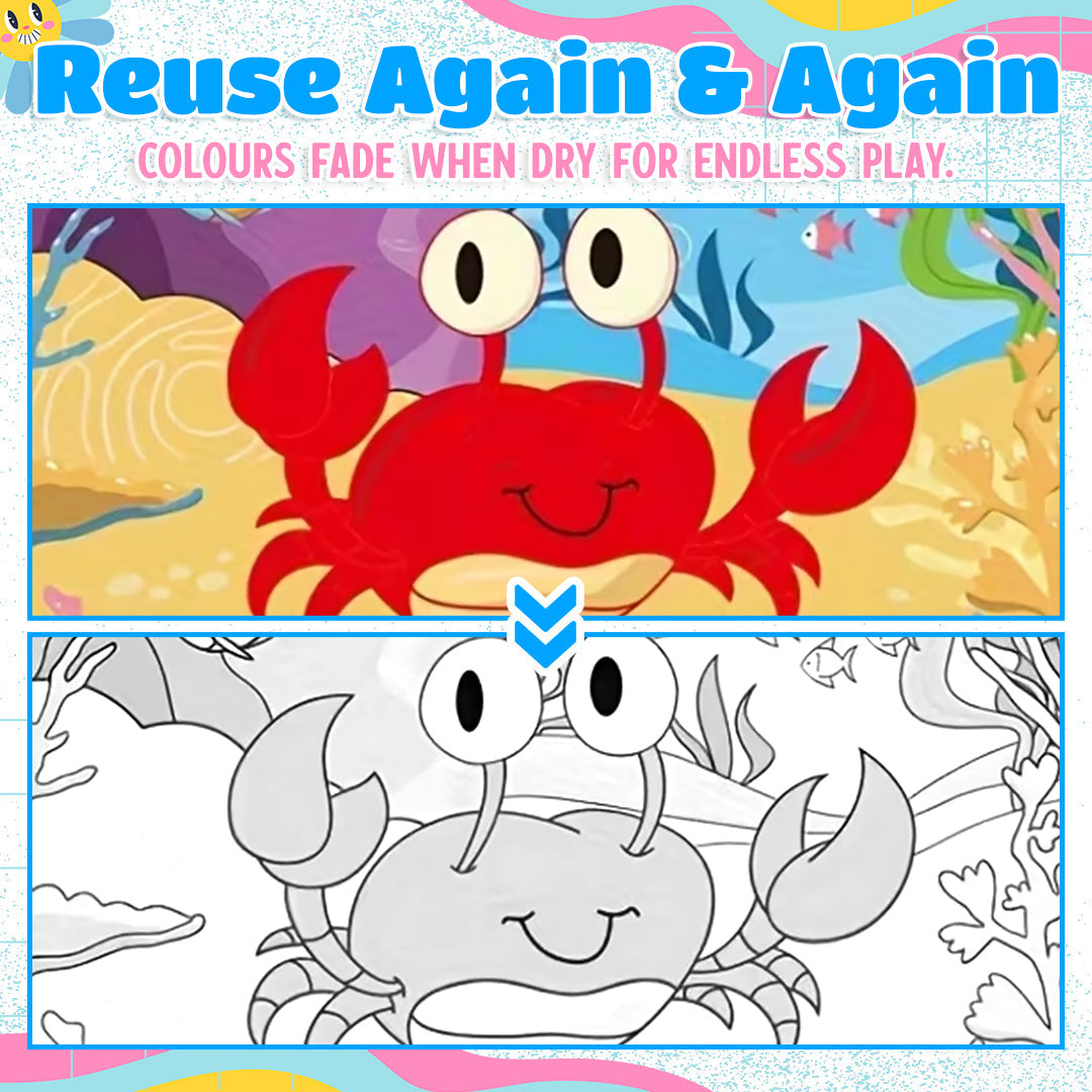 Mess-Free Reusable Water Coloring Book