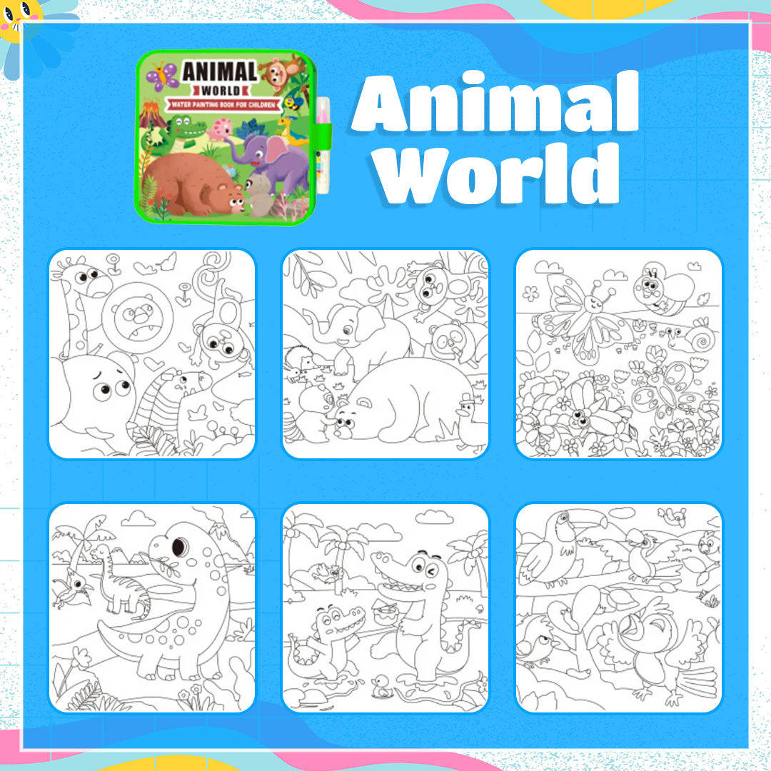 Mess-Free Reusable Water Coloring Book