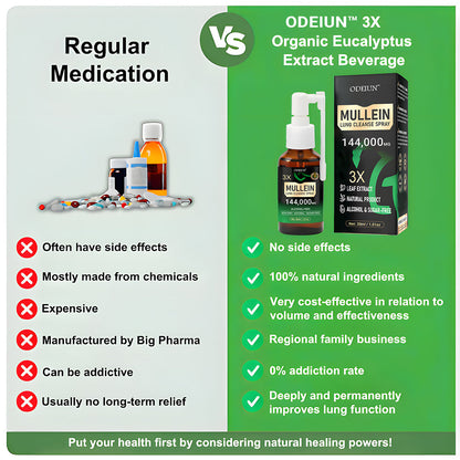 🌿 ODEIUN® 3X Concentrated Mullein Lung Cleanse Spray — Advanced Respiratory Detox & Clear Breathing