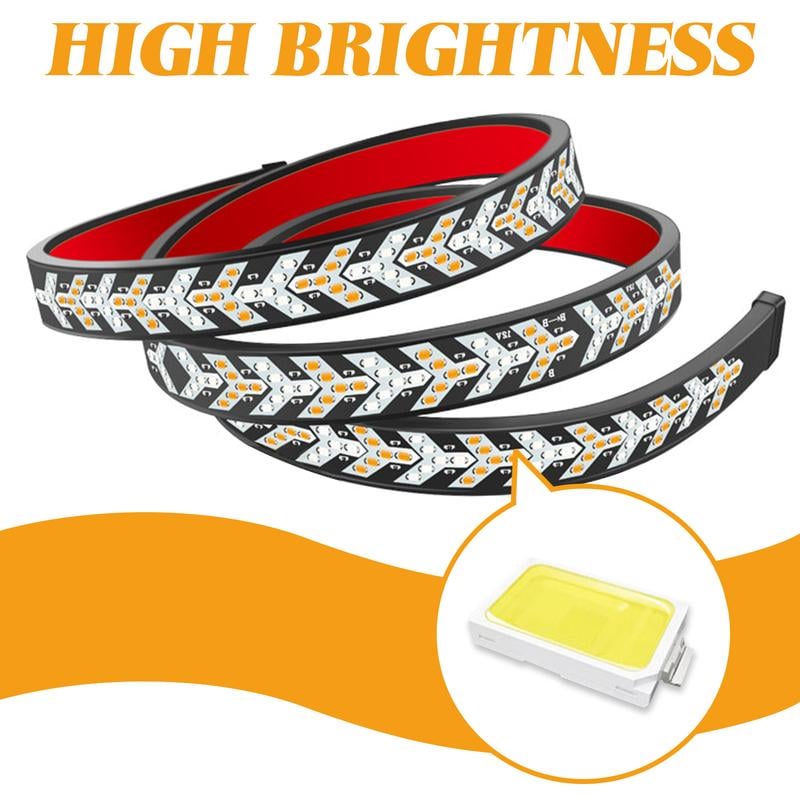 Triple-Row LED Tailgate Light Bar - 5-Function Weatherproof Strip