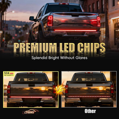 Triple-Row LED Tailgate Light Bar - 5-Function Weatherproof Strip
