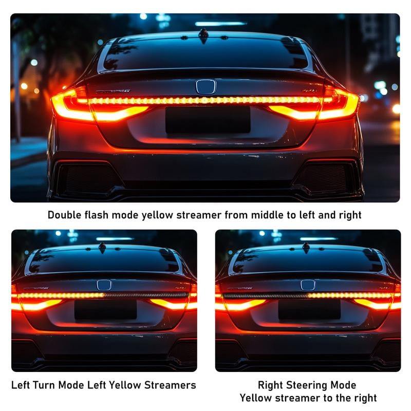 Triple-Row LED Tailgate Light Bar - 5-Function Weatherproof Strip