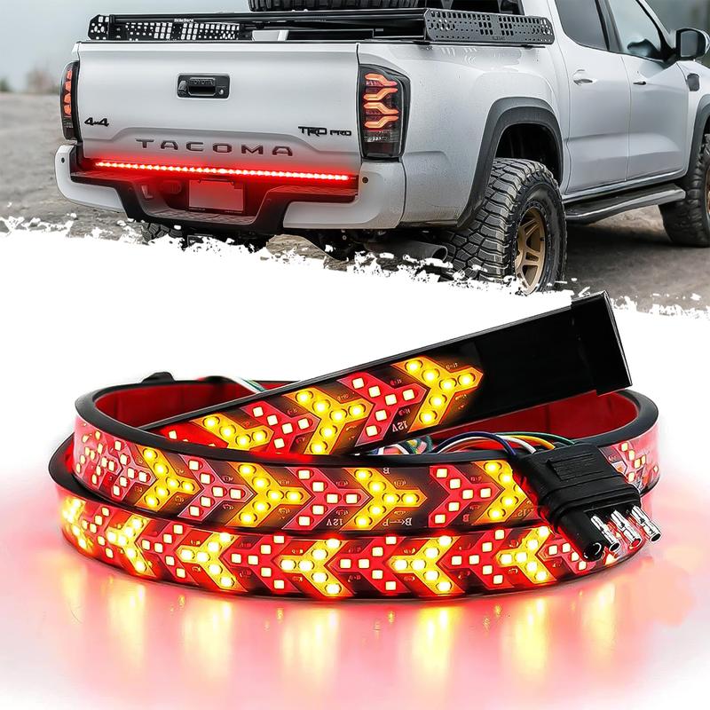 Triple-Row LED Tailgate Light Bar - 5-Function Weatherproof Strip