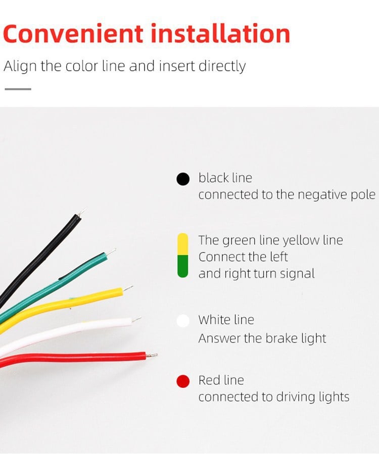 Triple-Row LED Tailgate Light Bar - 5-Function Weatherproof Strip