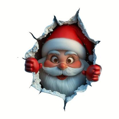 Christmas Santa Creative Wall Sticker – Peel & Stick Holiday Decor | Damage-Free, Festive Home Déco