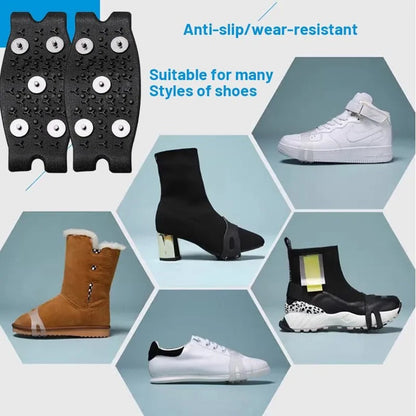 Manganese Steel Anti-Slip Ice Cleats 🧊 – Heavy-Duty Grip for Winter Safety 🛡️