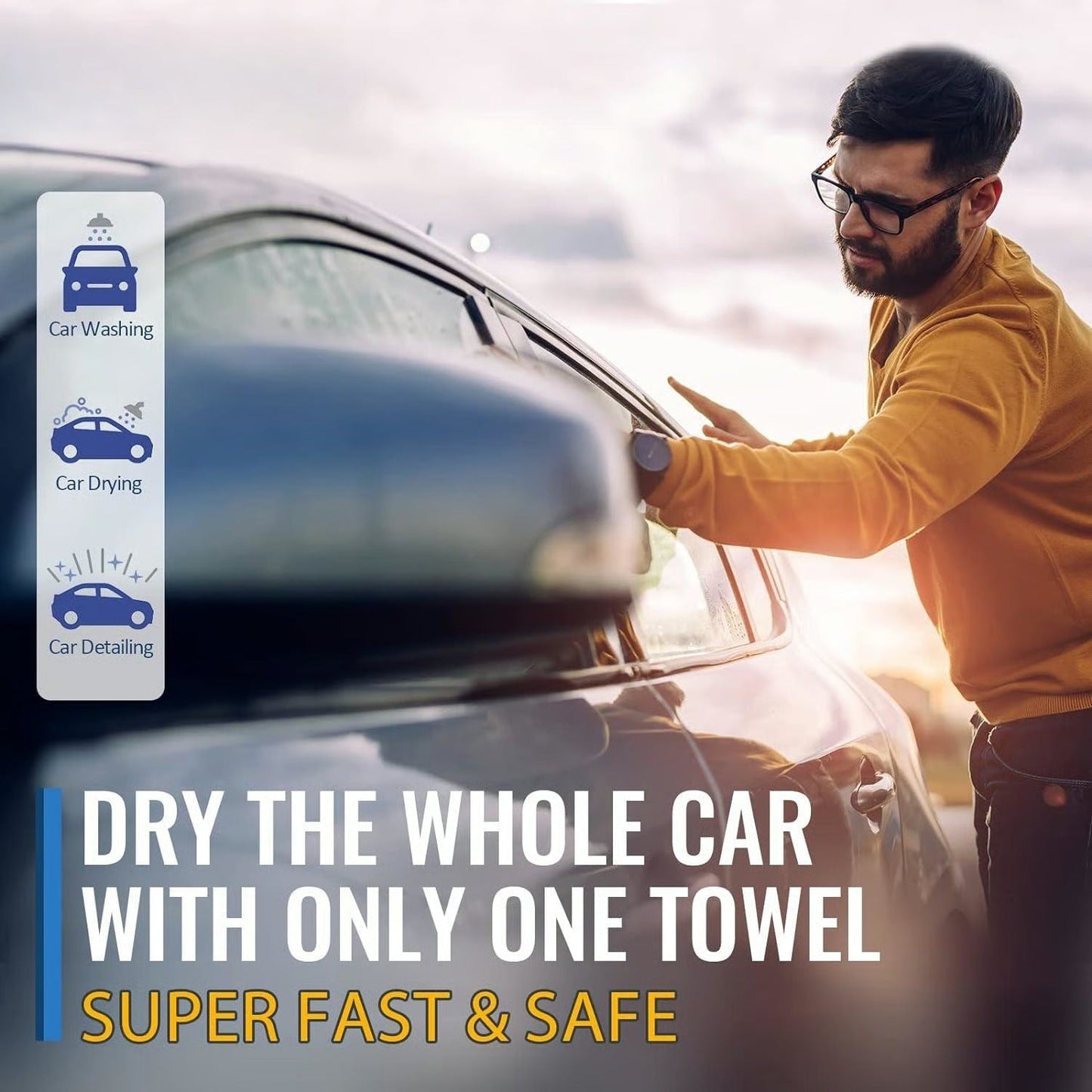 Car Drying Towel – 💦 Quick Dry, Lint-Free, and Super Absorbent!
