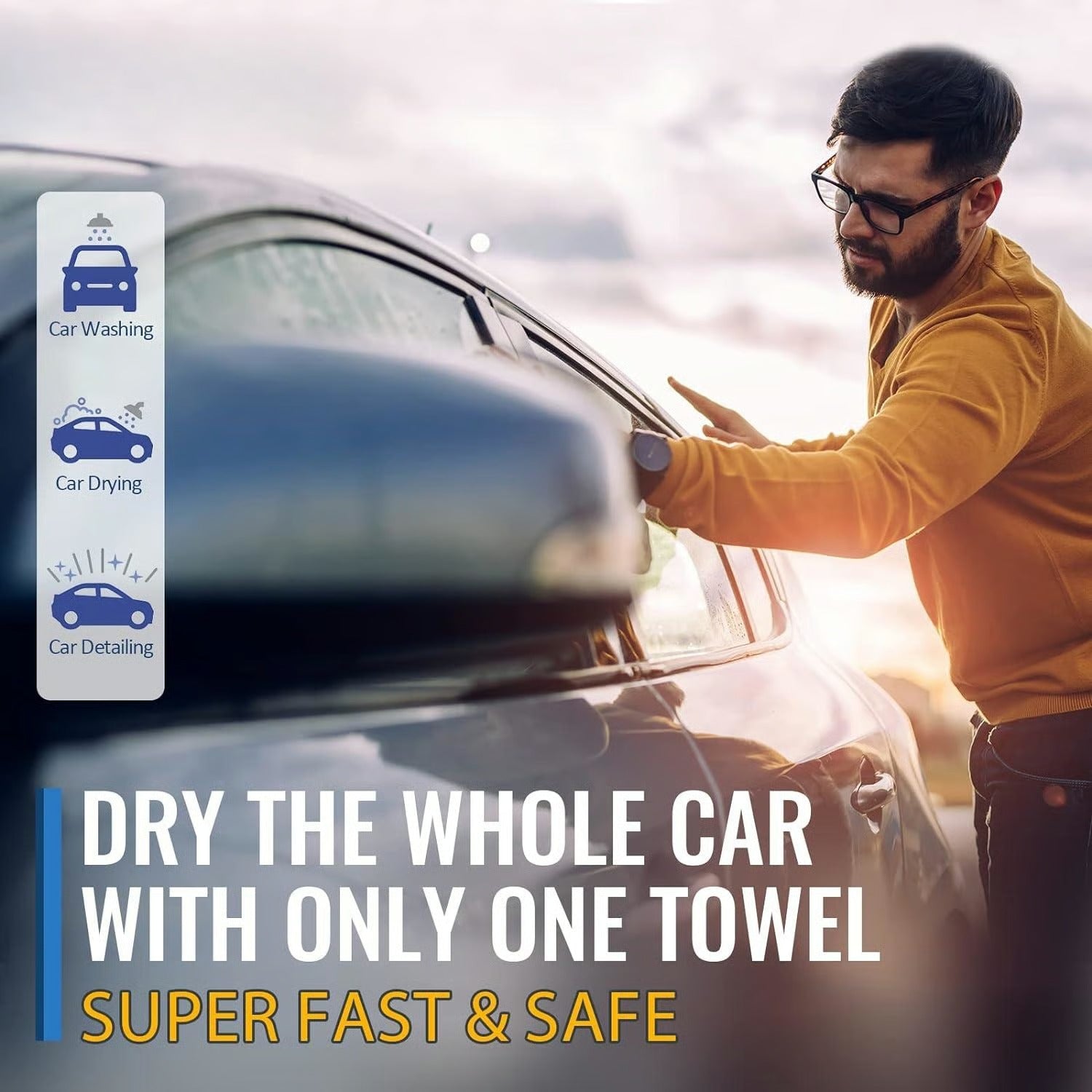 Car Drying Towel – 💦 Quick Dry, Lint-Free, and Super Absorbent!