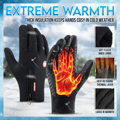 Last Day Buy 1 Pair, Windproof Winter Gloves Touchscreen Gloves Thermal Warm Gloves for Men and Women