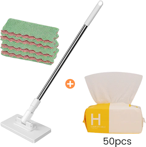 Last Day: 50% OFF – Disposable Dust Mop with 4 Reusable Cloths