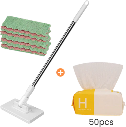 Last Day: 50% OFF – Disposable Dust Mop with 4 Reusable Cloths