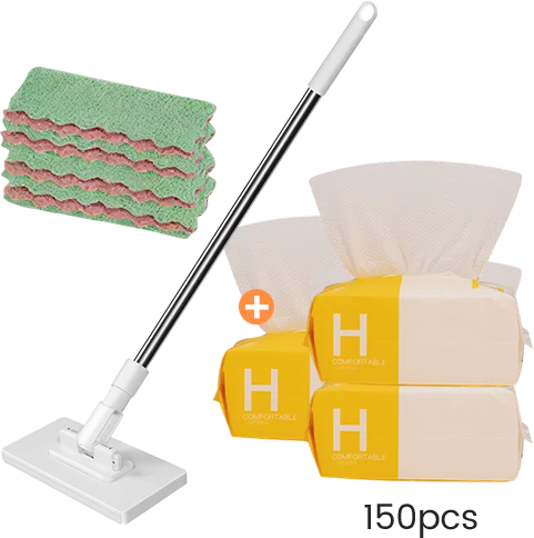 Last Day: 50% OFF – Disposable Dust Mop with 4 Reusable Cloths