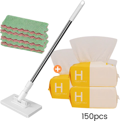 Last Day: 50% OFF – Disposable Dust Mop with 4 Reusable Cloths