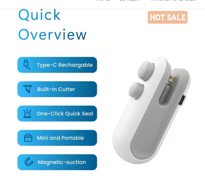 ODEIUN™ 2-in-1 Mini Bag Sealer & Cutter | USB Rechargeable Handheld Heat Sealer for Snack Preservation 🍪🔋